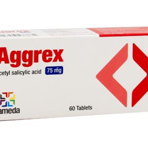 Aggrex acetylsalicylic acid 75 mg pack of 60 tablets