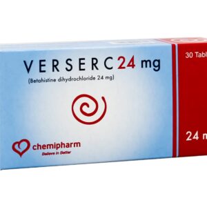 Verserc betahistine 24 mg pack of 30 tablets
