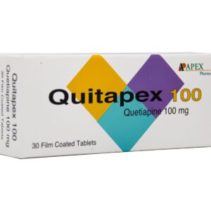 Quitapex quetiapine 100 mg pack of 30 tablets