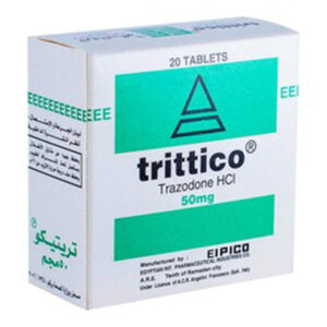 Trittico trazodone 50 mg pack of 20 tablets