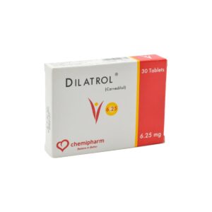 Dilatrol carvedilol 6.25 mg pack of 30 tablets