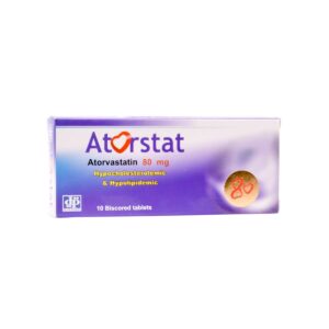 Atorstat atorvastatin 80 mg pack of 10 tablets