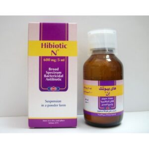 Hibiotic N amoxicillin clavulanate 600 mg per 5 ml oral suspension 80 ml
