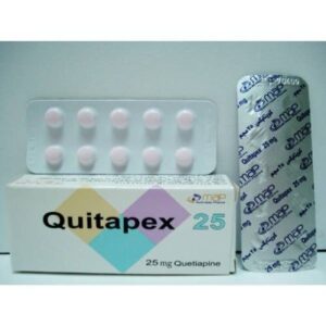 Quitapex quetiapine 25 mg pack of 30 tablets