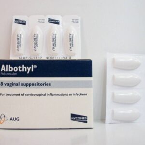 Albothyl 90 mg pack of 8 vaginal suppositories