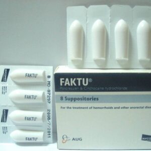 Faktu policresulen and cinchocaine pack of 8 rectal suppositories
