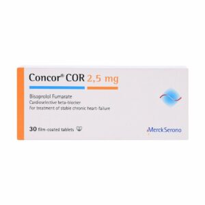 Concor Cor bisoprolol fumarate 2.5 mg pack of 30 tablets