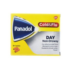 Panadol Cold and Flu Day 24 caplets box