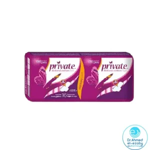 private maxi night feminine pads with wings 16 pieces.webp