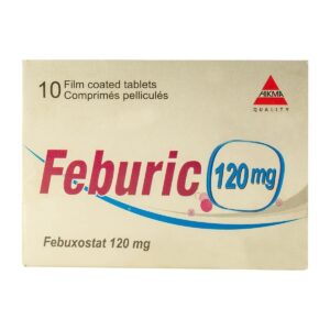 Feburic febuxostat 120 mg pack of 10 tablets