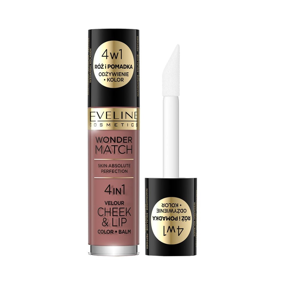 Eveline Wonder Match 4 IN 1 Velour Cheek & Lip 05 Eveline Wonder Match 4 IN 1 Velour Cheek & Lip 05