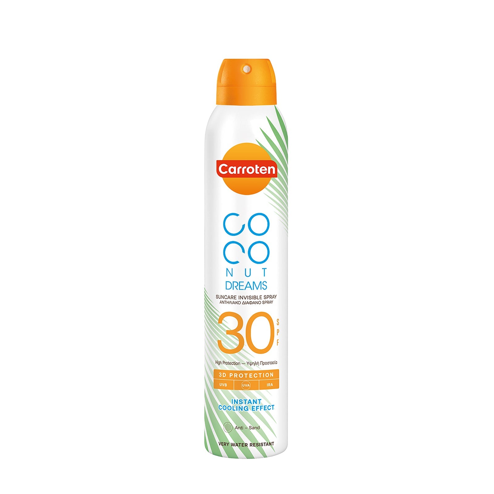 Carroten Coconut Dreams Suncare spray SPF30 200ml Carroten Coconut Dreams Suncare spray SPF30 200ml on clean white background