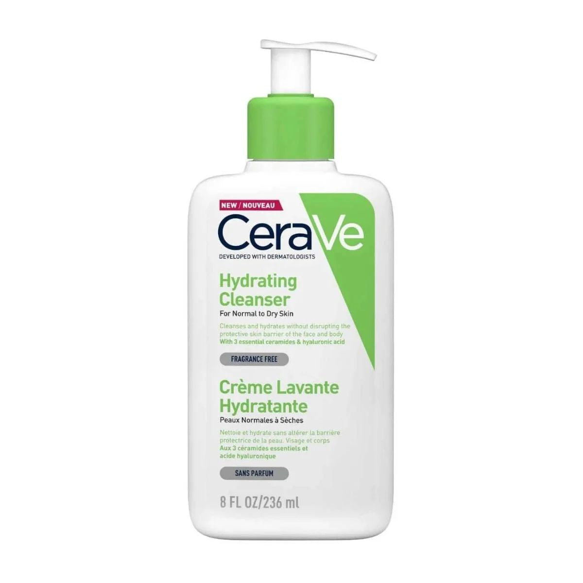 CeraVe Hydrating Cleanser 236 ml CeraVe Hydrating Cleanser 236 ml full bottle on white background