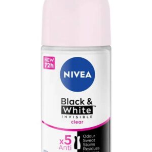 NIVEA Black & White Invisible Clear Roll-On – 50 ml