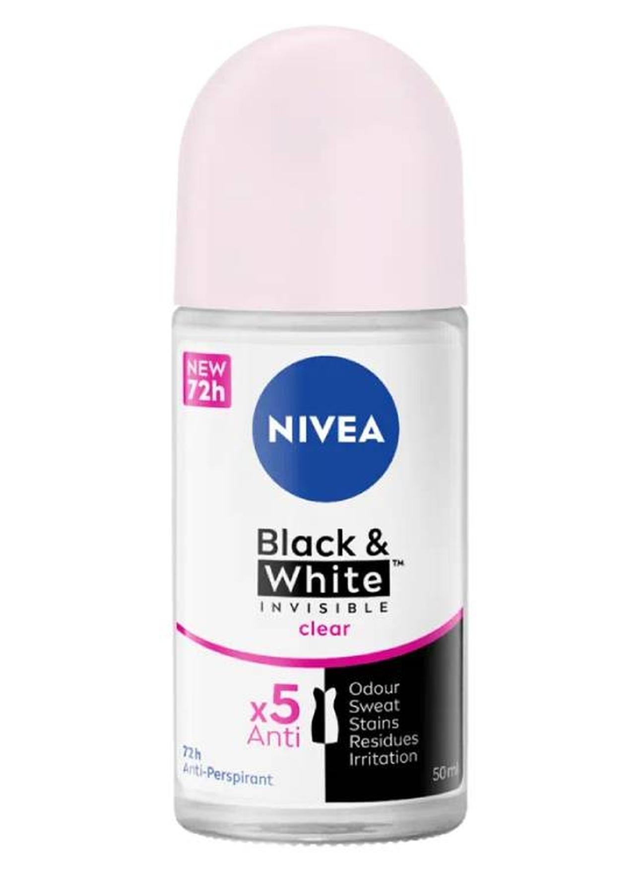 NIVEA Black & White Invisible Clear Roll-On – 50 ml NIVEA Black & White Invisible Clear Roll-On – 50 ml
