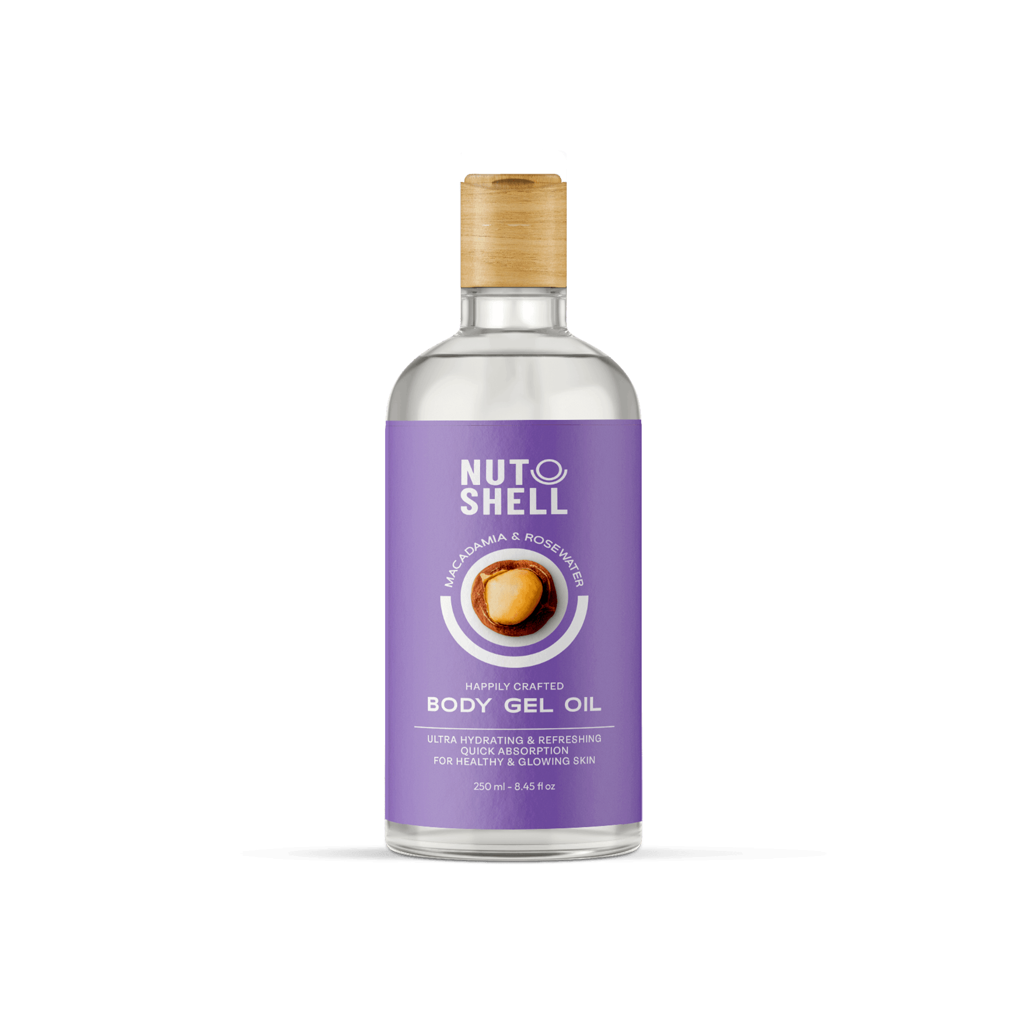 Nutshell Macadamia & Rose Water - Body Gel Oil Nutshell Macadamia & Rose Water - Body Gel Oil – full product packshot